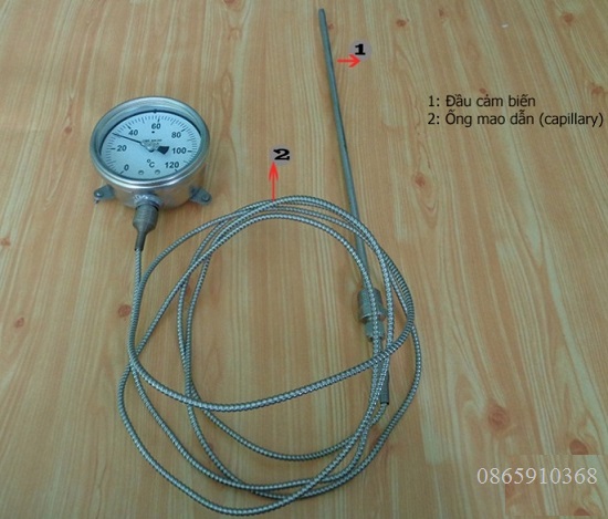 cấu tạo đồng hồ đo nhiệt độ dây dài
