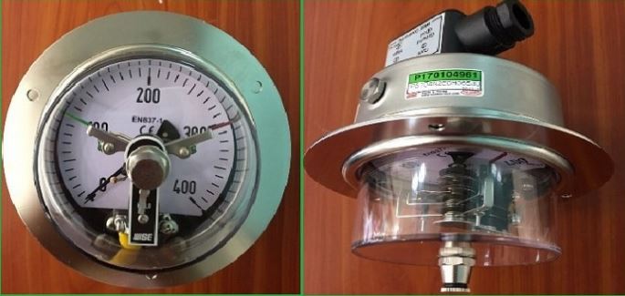 đồng hồ đo áp suất 3 kim 350 bar