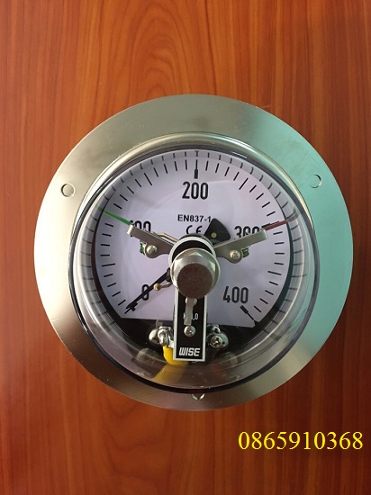 đồng hồ đo áp suất 3 kim chân sau có vành