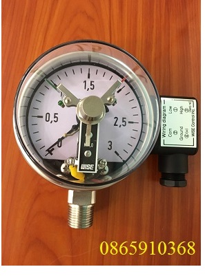 đồng hồ đo áp suất 3 kim wise hàn quốc